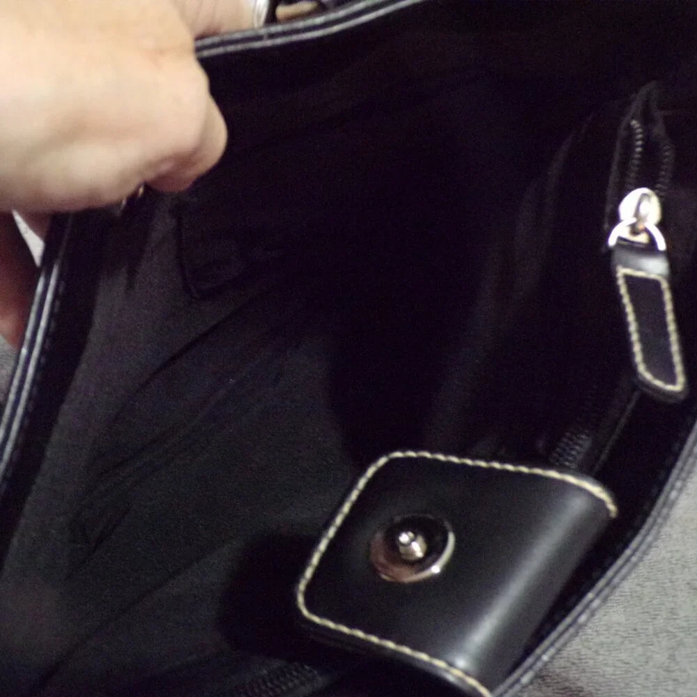 Jaclyn Smith Black Hobo Silver‎ Accents Handbag